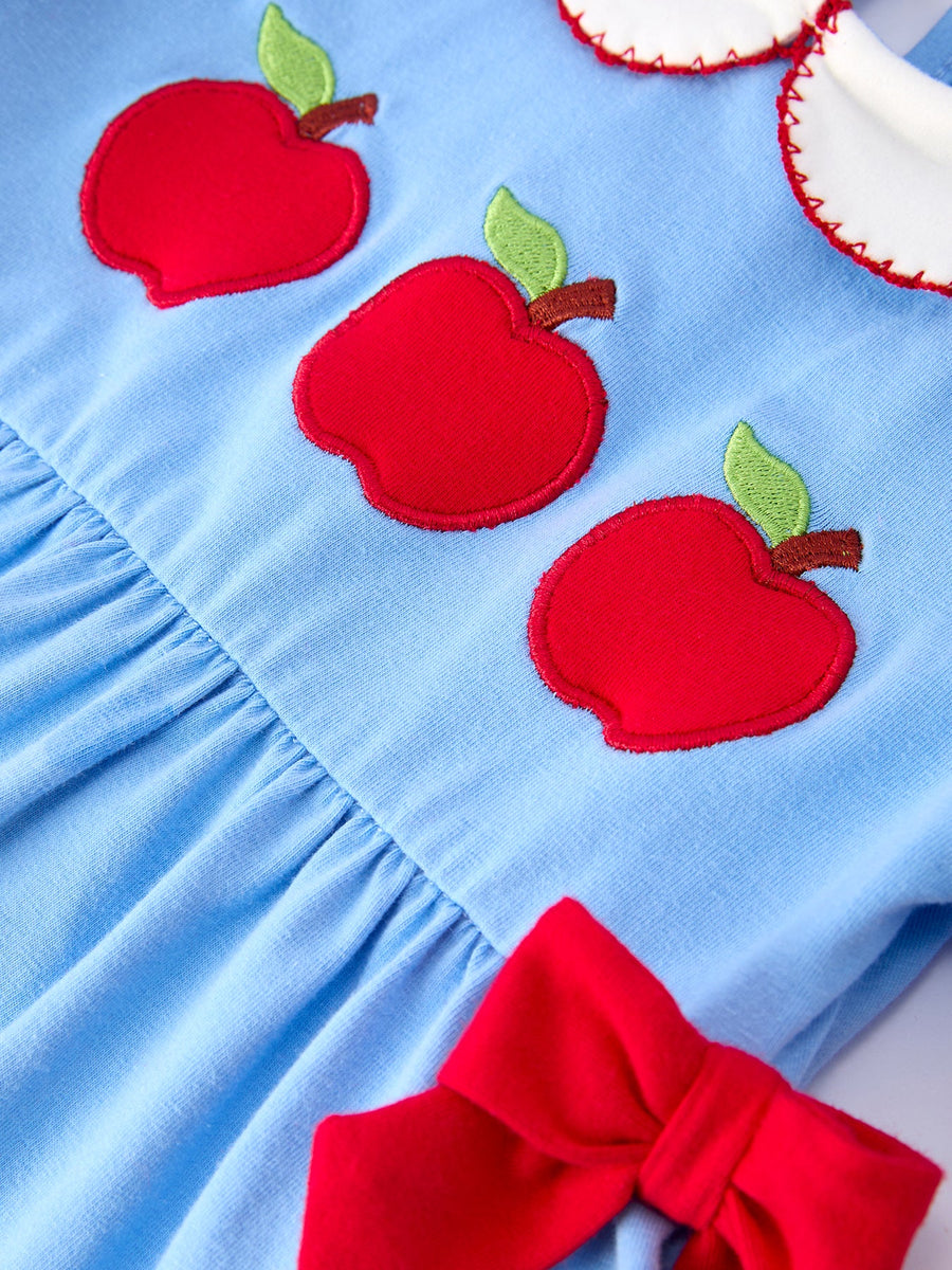 Girls Apple Back to School Outfit Set