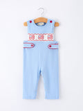 4th of July Flag Baby Boys Romper Smocked - 1