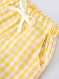 Back To School School Bus Boys Set Plaid Shorts - 5