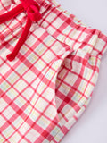 Back To School School Bus Boys Set Red Plaid Shorts - 3