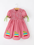 Back to School Worm Plaid Twirl Dress - 1
