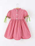 Back to School Worm Plaid Twirl Dress - 2