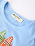 Girls Back To School Crayon Applique Top Shorts Set - 3