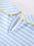 Crayon Back to School Dress with Ruffle Petal Collar - 10