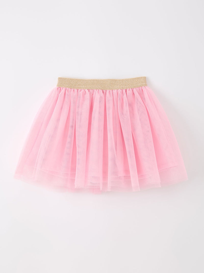 Back To School School Bus Girls Skirt Tulle Applique Skirt - 2