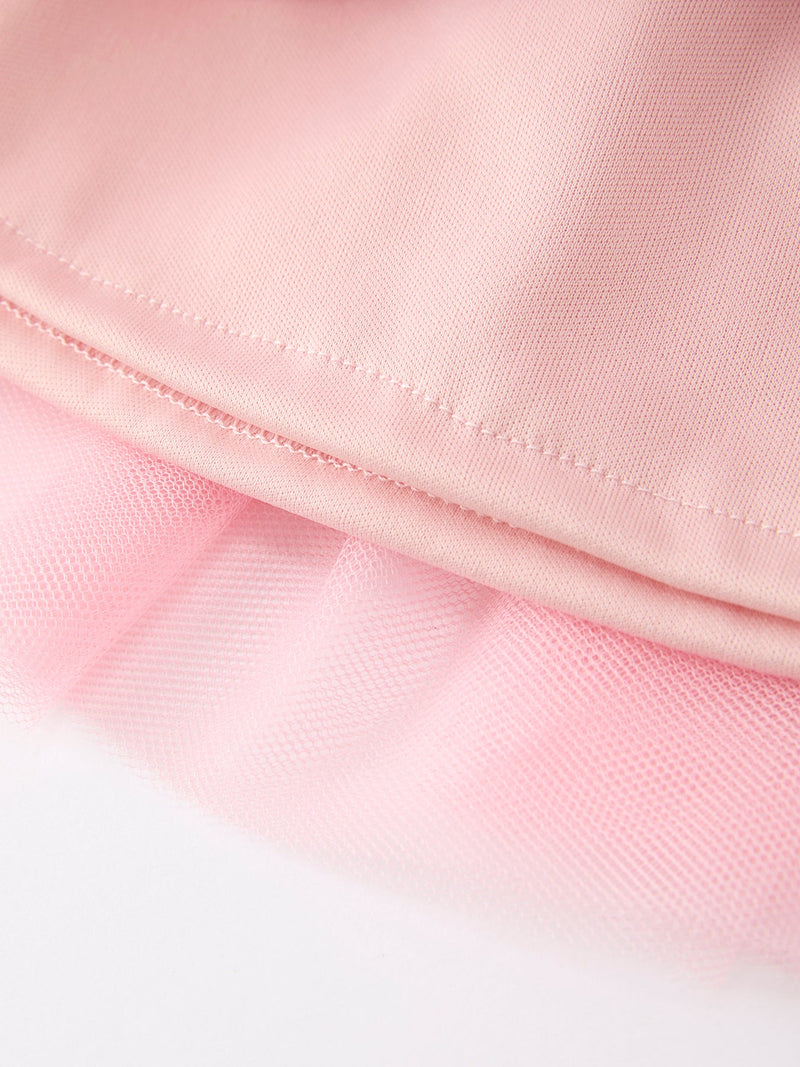 Back To School Apple Bow Girls Skirt Tulle Sequin Applique - 5
