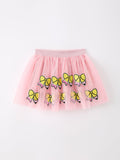 Back To School Pencil Bow Girls Skirt Tulle Applique Skirt - 1