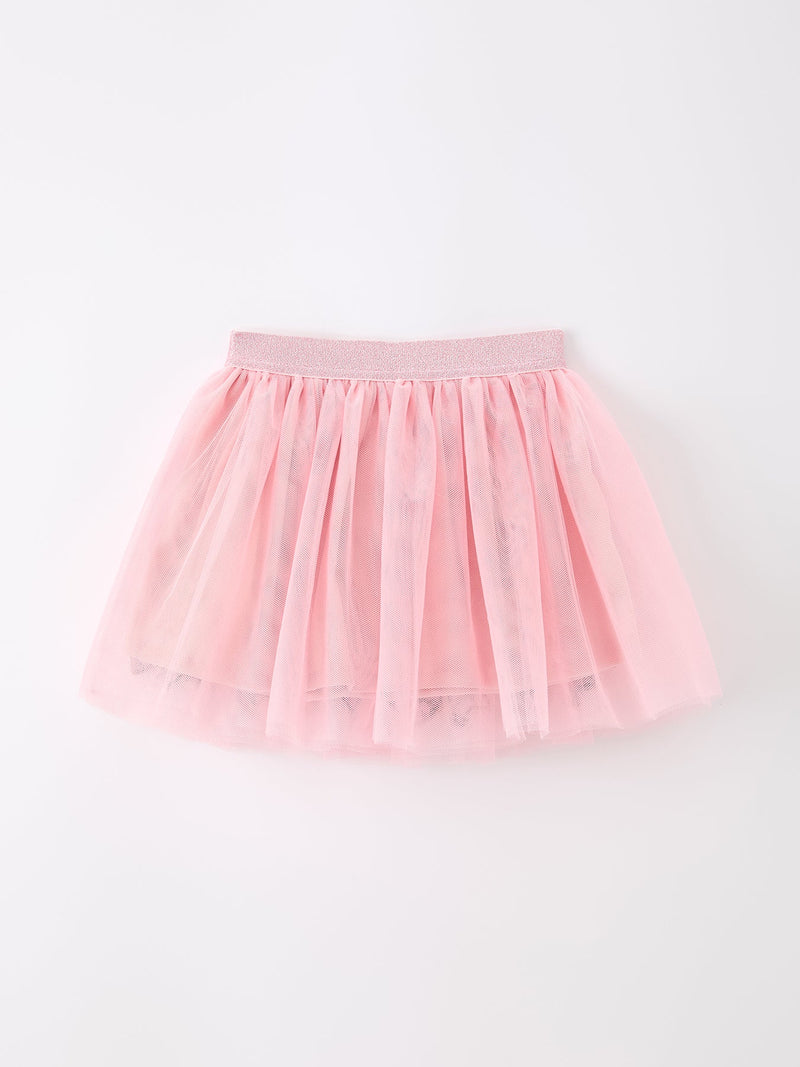 Back To School Pencil Bow Girls Skirt Tulle Applique Skirt - 2
