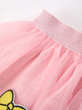 Back To School Pencil Bow Girls Skirt Tulle Applique Skirt - 3