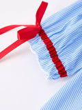 Back To School Apple Pencil Embroidery Dress - 4