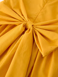 Back To School Pencil Girls Dress Color Block Bow Dress - 10