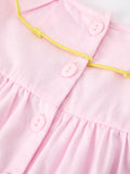 Back to School Pink Pencil Applique Ruffle Collar Girls Dress - 5