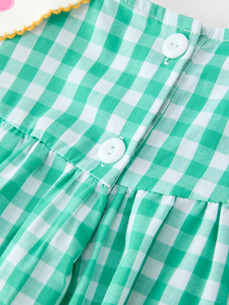 Back to School Apple Pencil Applique Girls Dress Petals Collar - 3