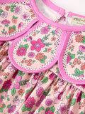 Pink Floral Bow Petals Collar Girls Dress - 5