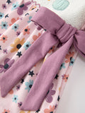 Halloween Thanksgiving Pumpkin Floral Bow Bloomer Set - 5
