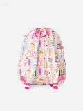 Back to School Print Girls Backpack Ruffle Bag - 3