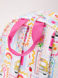 Back to School Print Girls Backpack Ruffle Bag - 5
