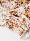 Fall Orange Floral Baby Bubble Petals Collar - 3