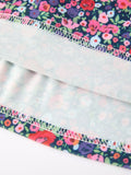 Blue Bow Smocked Floral Girl Dress - 4