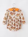 Fall Orange Floral Baby Bubble Petals Collar - 2