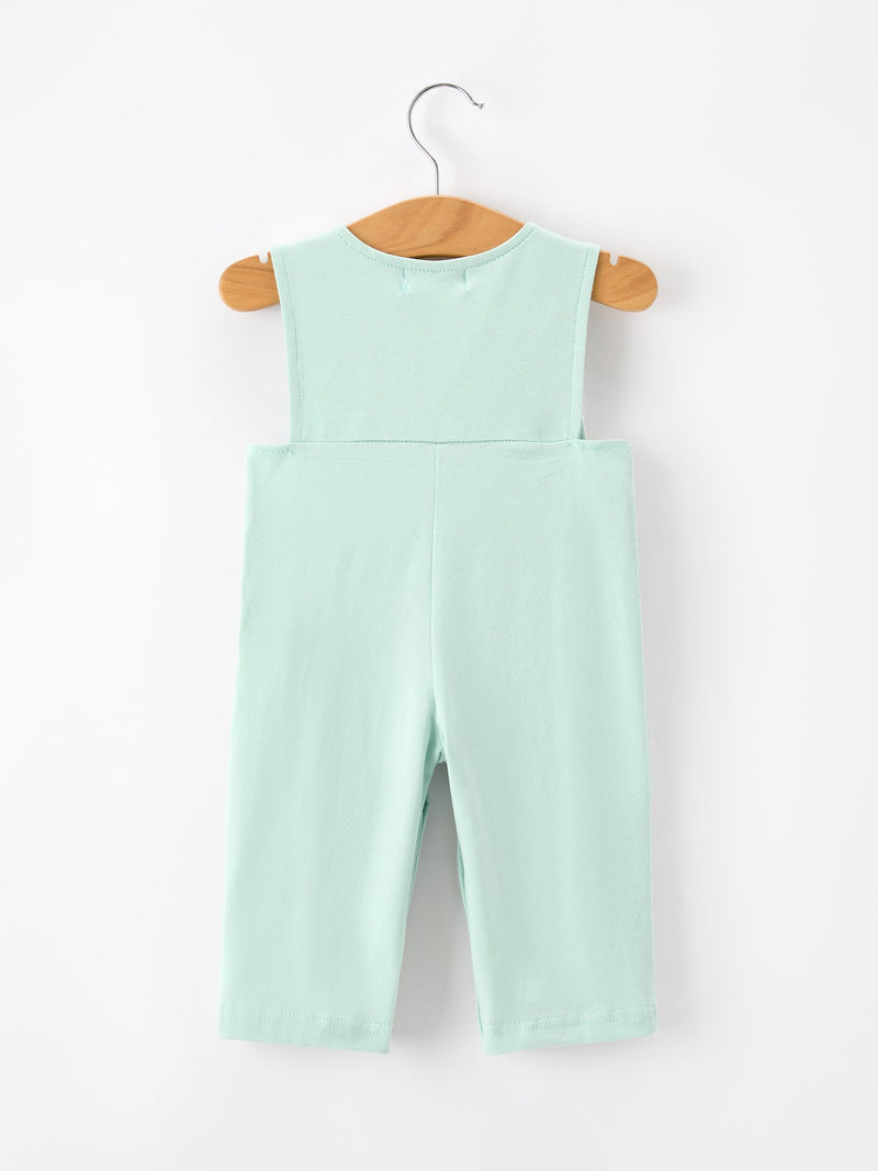 Western Horse Embroidery Boys Jonjon Sleeveless Romper - 2