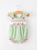 Western Boots Cactus Girls Romper Stripe Ruffle Strap - 1