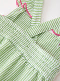 Western Boots Cactus Girls Romper Stripe Ruffle Strap - 5