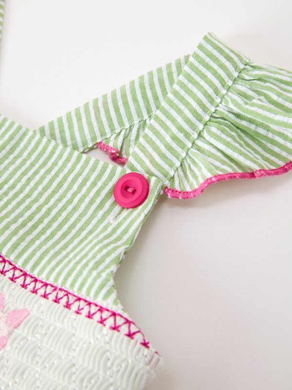 Western Boots & Cactus Smocked Girls Dress