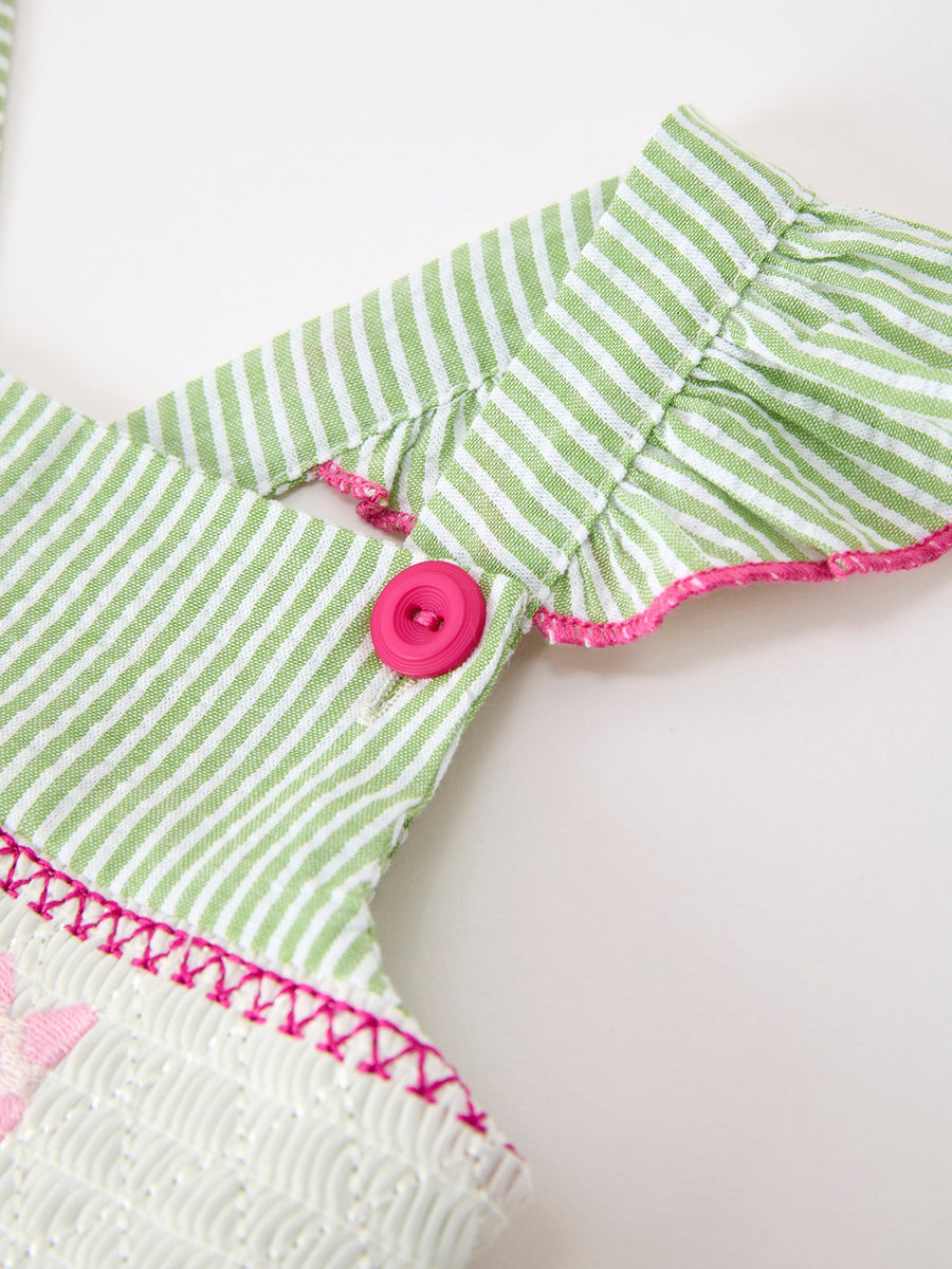 Western Boots & Cactus Smocked Girls Dress