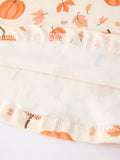 Halloween Thanksgiving Pumpkin Girls Dress Long Sleeve - 5