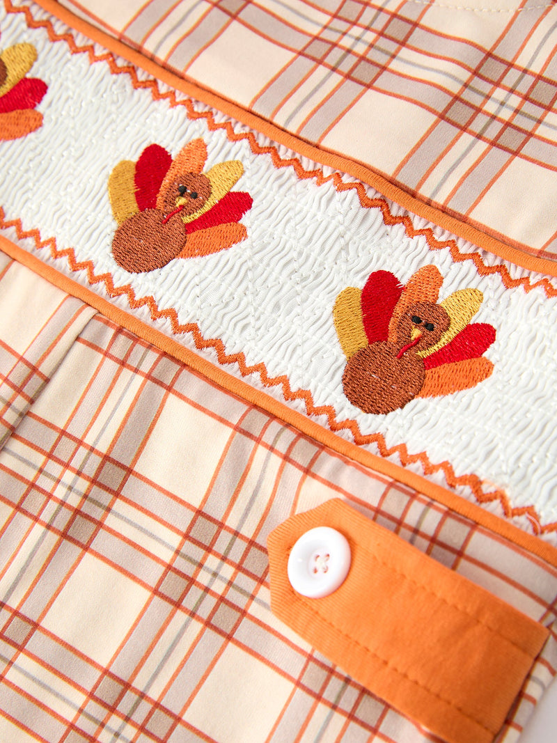 Thanksgiving Turkey Plaid Baby JonJon - 4
