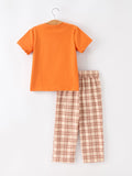 Thanksgiving Turkey Plaid Boys Pants Set - 2