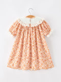 Thanksgiving Turkey Floral Lace Ruffle Girls Dress - 2