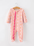 Halloween Thanksgiving Pumpkin Bow Baby Sleeper - 1