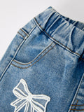 Bow Lace Girls Flare Jeans - 3