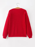 Mom and Me Winter Christmas Red "merry" Pullover Sweater - 12