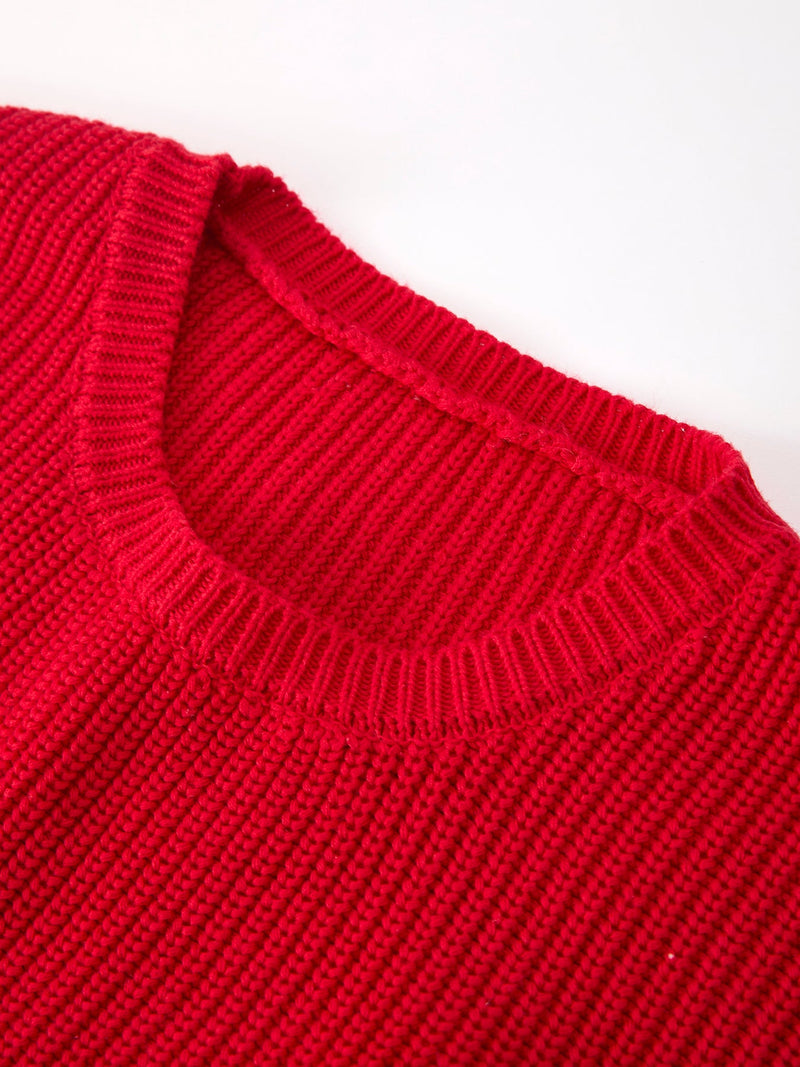 Mom and Me Winter Christmas Red "merry" Pullover Sweater - 13