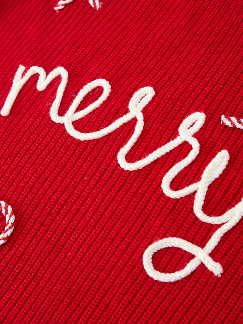 Mom and Me Winter Christmas Red "merry" Pullover Sweater - 14