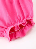 Hot Pink Floral Petals Collar Girl Bloomer Set - 3