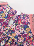Pink Floral Petals Collar Girl Bloomer Set - 4
