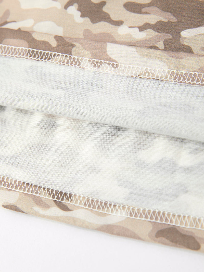 Duck Smocked Camo Girl Dress Bow Detail - 5