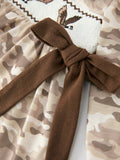 Duck Smocked Camo Baby Bloomer Set Bow Detail - 4