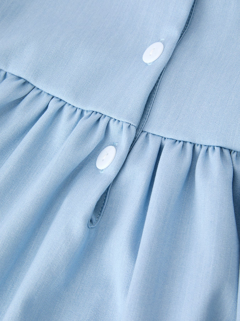 Back to School Pencil Applique Girl Dress Scallop Hem - 4