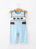 Bear Smocked Plaid Baby Jonjon - 1