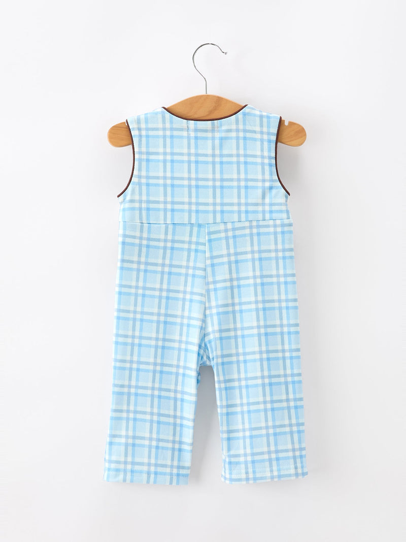 Bear Smocked Plaid Baby Jonjon - 2