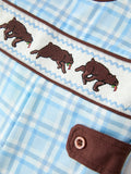 Bear Smocked Plaid Baby Jonjon - 4