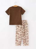 Duck Embroidery Camo Boy Pant Set - 2