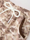 Duck Embroidery Camo Boy Pant Set - 3