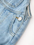 Bow Denim Girl Overalls Wide Leg Jumpsuit - 4