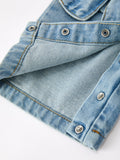 Bow Denim Girl Overalls Wide Leg Jumpsuit - 10